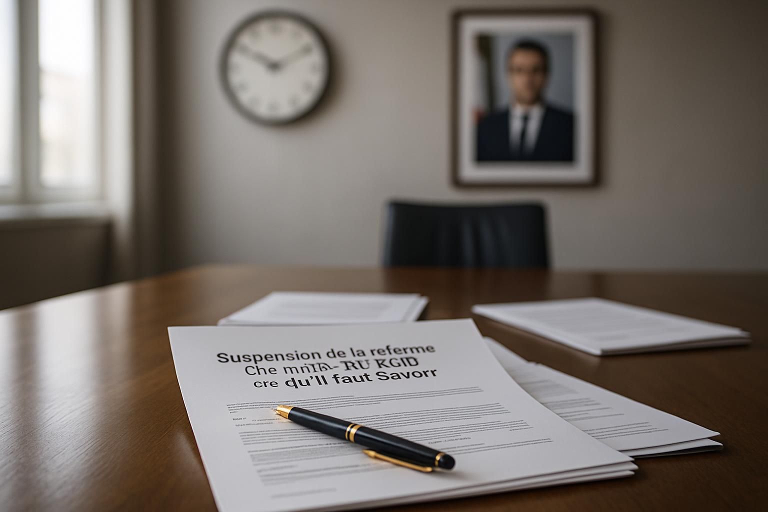 découvrez les impacts et les enjeux de la suspension de la réforme des retraites 2026. ce qu'il faut savoir pour comprendre les prochaines étapes et les conséquences pour les salariés.