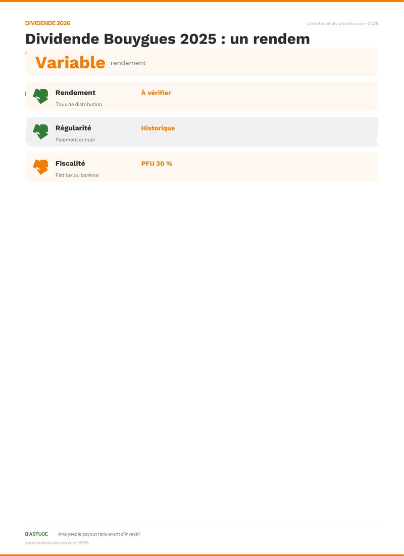 Analyse dividende - Dividende Bouygues 2025 : un r