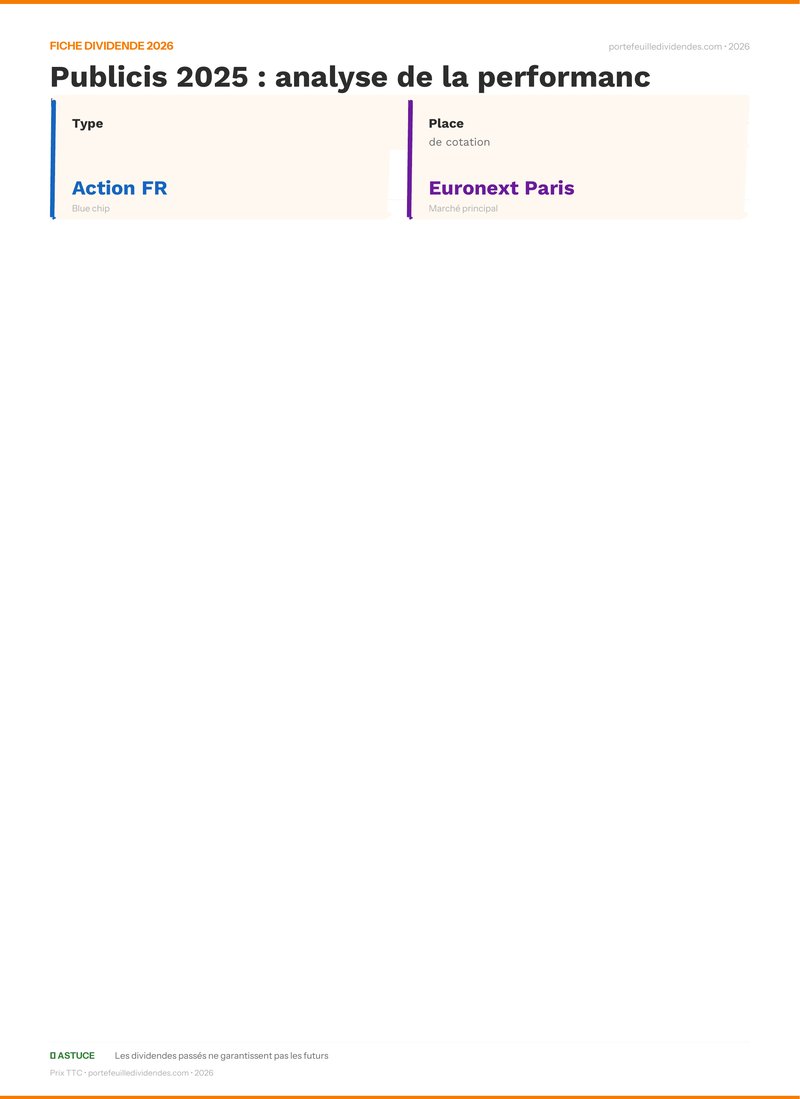 Fiche dividende - Dividende Publicis 2025 : anal