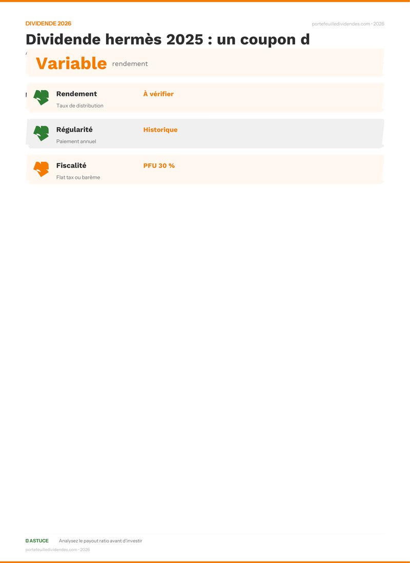 Analyse dividende - Dividende hermès 2025 : un cou