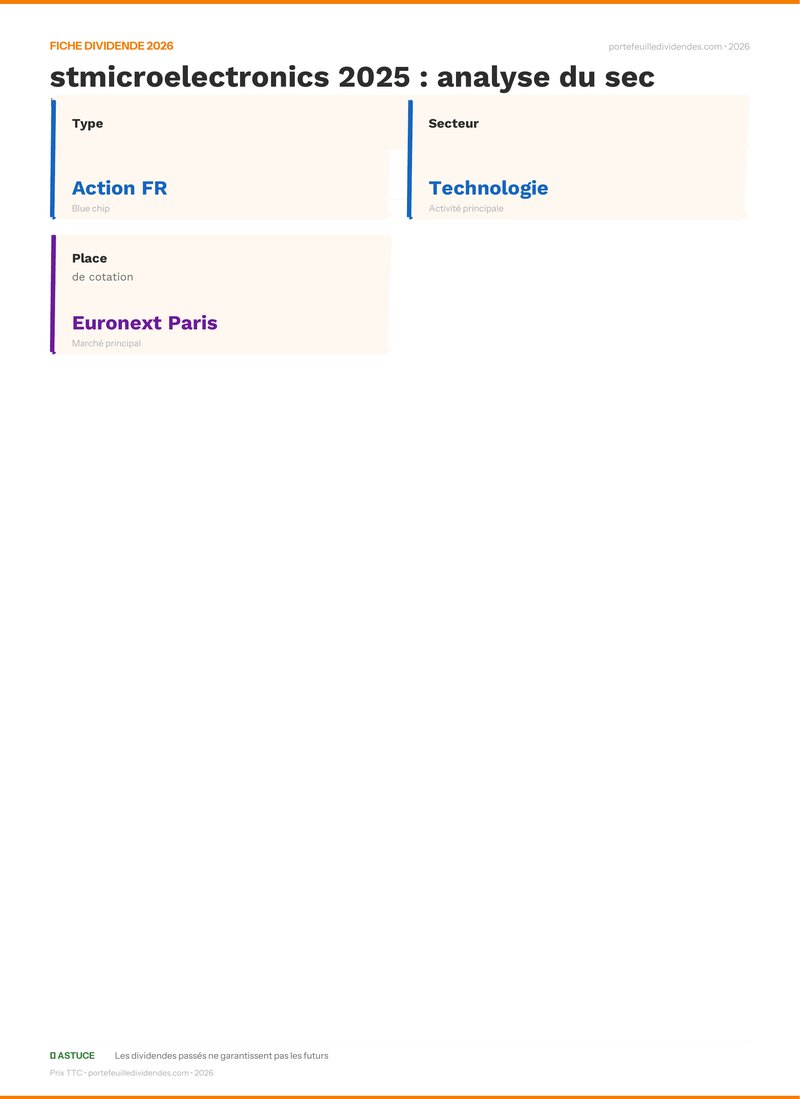 Fiche dividende - dividende stmicroelectronics 2