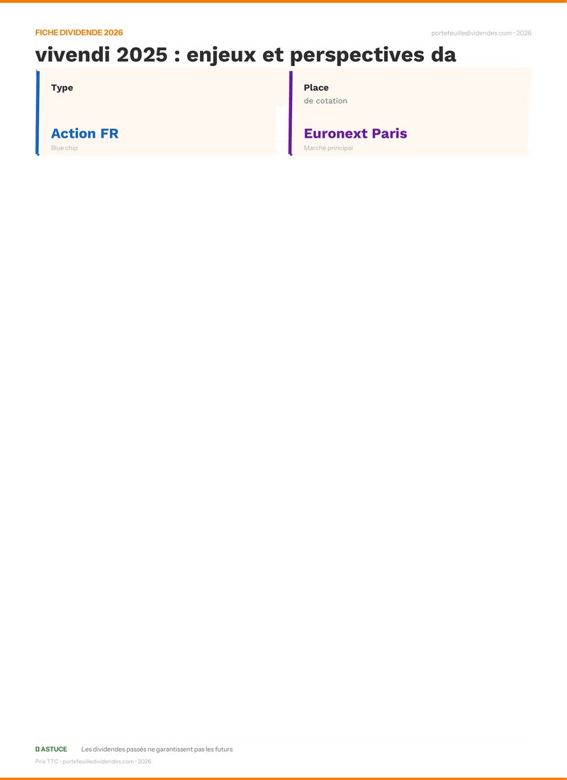 Fiche dividende - dividende vivendi 2025 : enjeu
