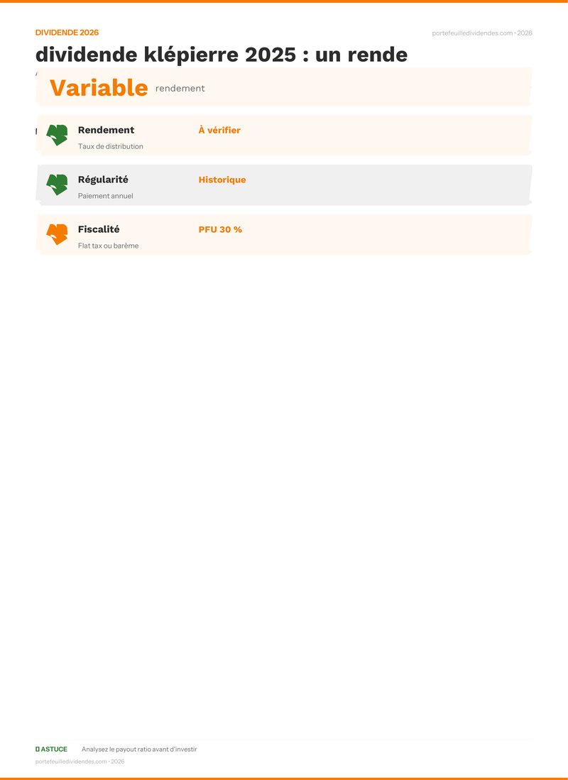 Analyse dividende - dividende klépierre 2025 : un