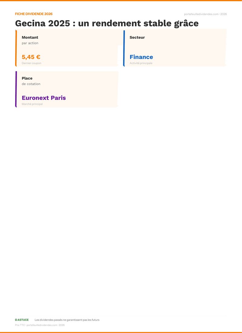 Fiche dividende - Dividende Gecina 2025 : un ren
