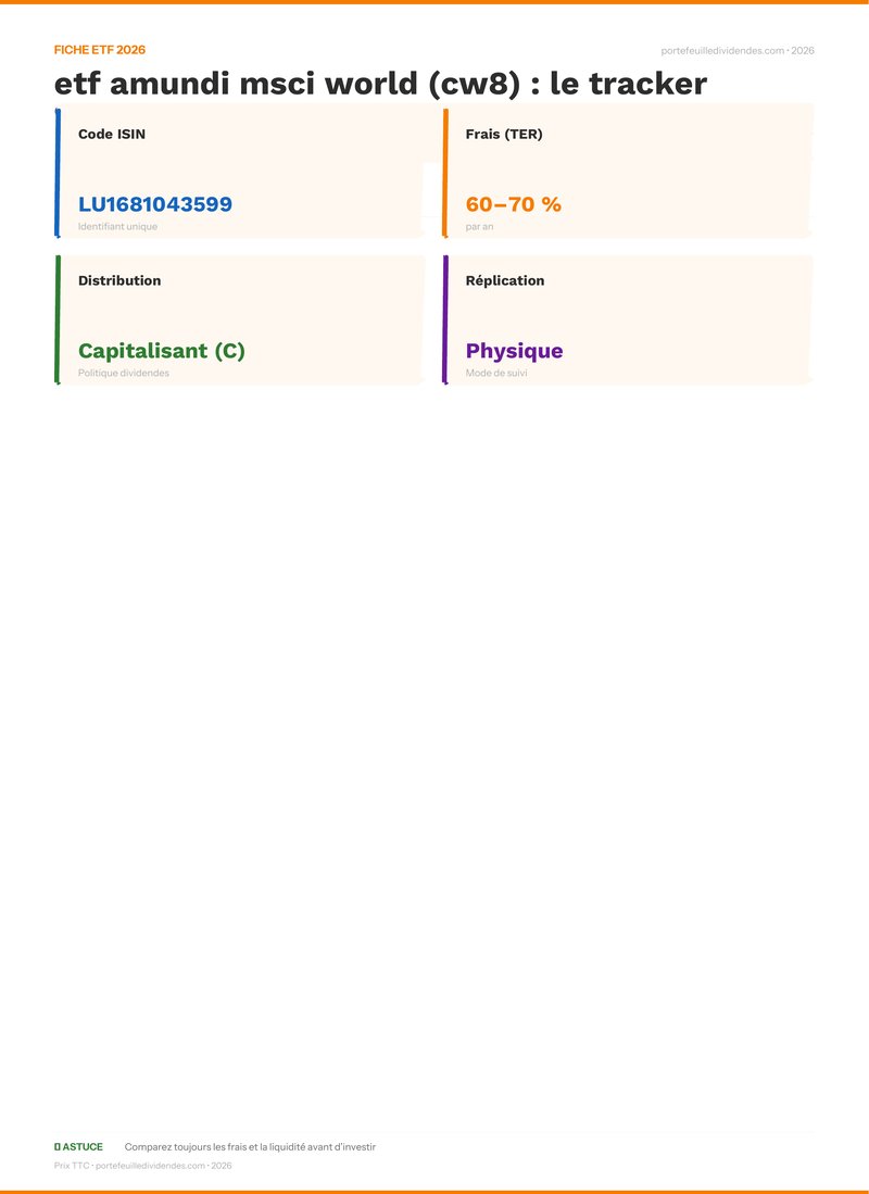 Fiche ETF - Avis complet sur l’etf amundi msci world