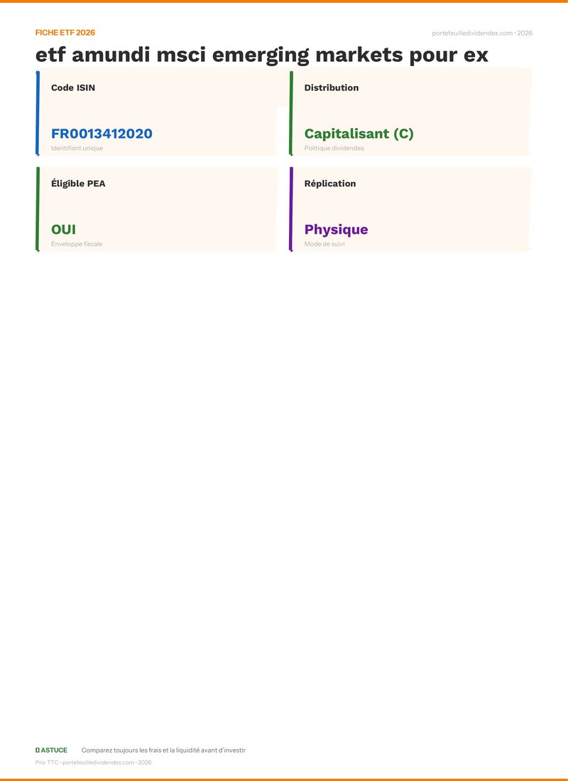 Fiche ETF - Avis sur l’etf amundi msci emerging mark