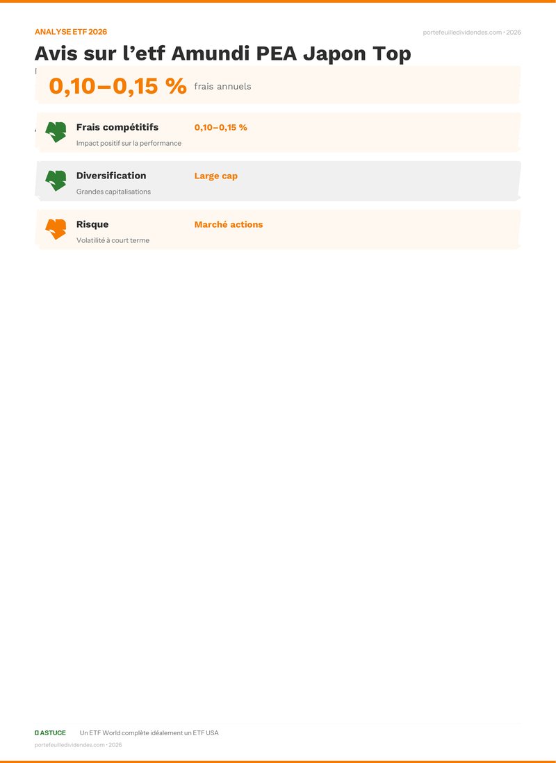 Analyse ETF - Points clés Avis sur l’etf Amundi PEA Japo