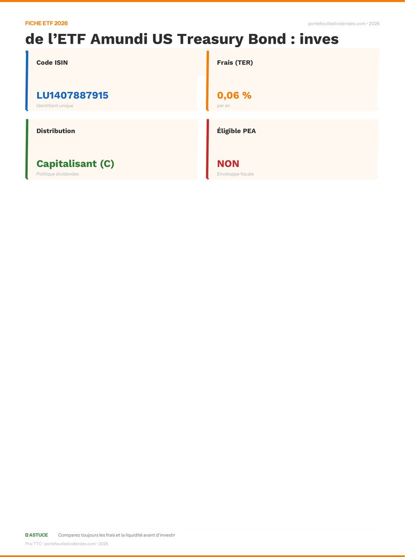 Fiche ETF - Avis et analyse de l’ETF Amundi US Treas