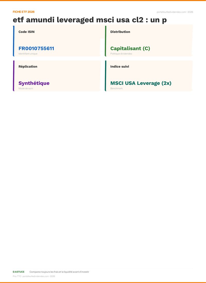 Fiche ETF - Avis sur l’etf amundi leveraged msci usa