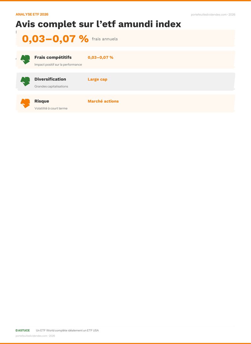 Analyse ETF - Points clés Avis complet sur l’etf amundi 