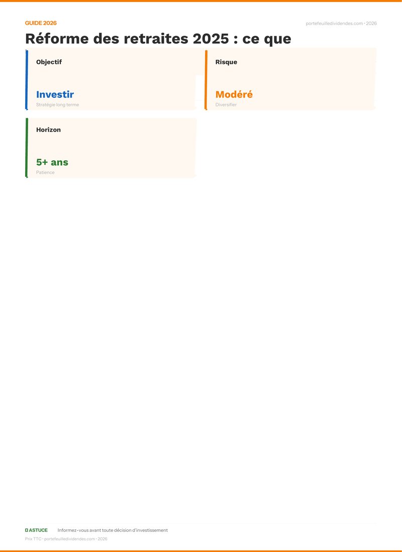 Guide - Réforme des retraites 2025 : c