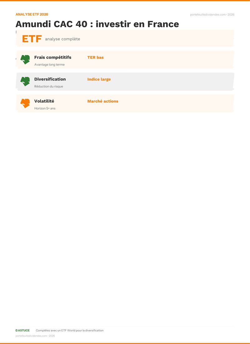 Analyse ETF - Amundi CAC 40 : investir en France 