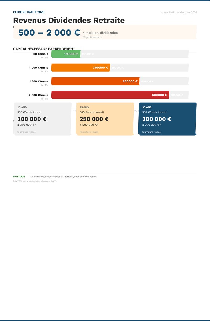 Infographie comparatif retraite-dividendes-revenus-passifs-2026