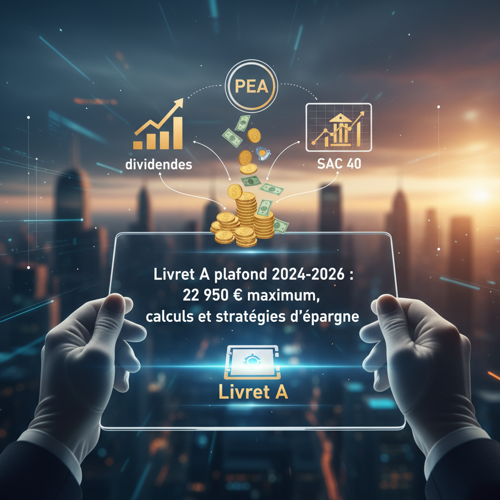 Livret A plafond 2024-2026 : 22 950 € maximum, calculs et stratégies d'épargne