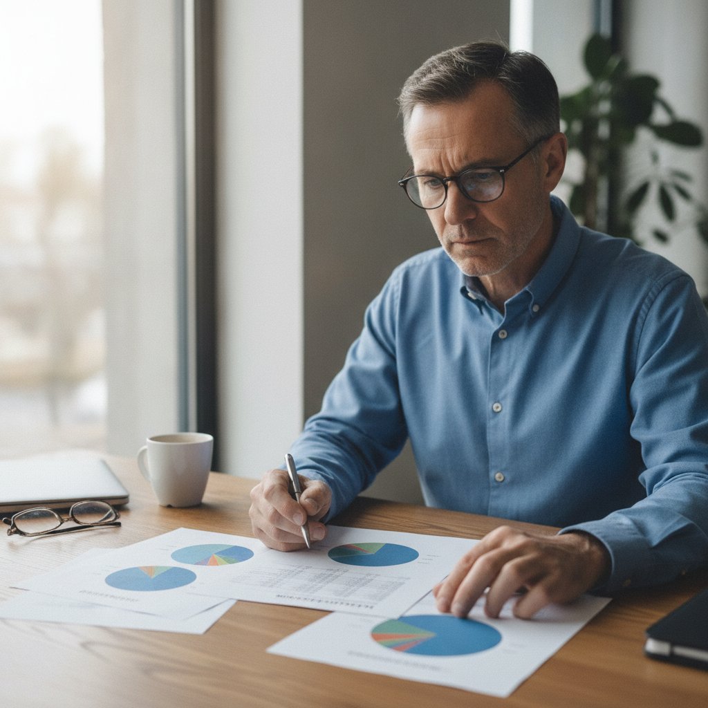 Investisseur analysant la répartition de son portefeuille de dividendes