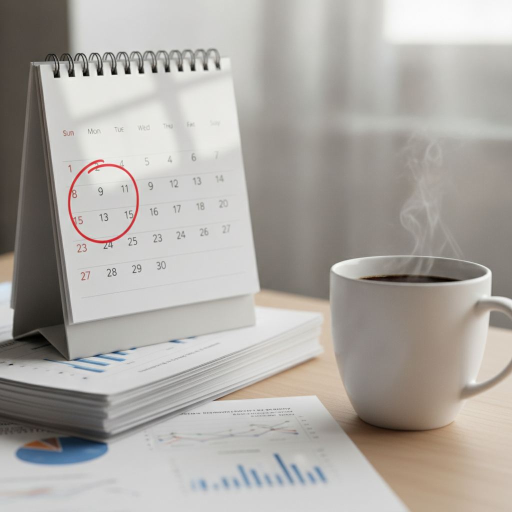 calendrier avec la date de detachement du dividende entouree