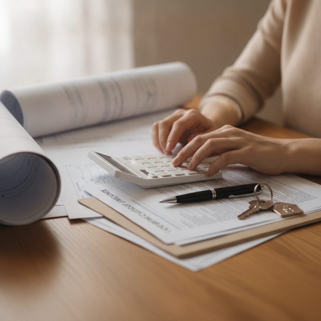 Analyse d'un projet de crowdfunding immobilier : plans, calculatrice et documents