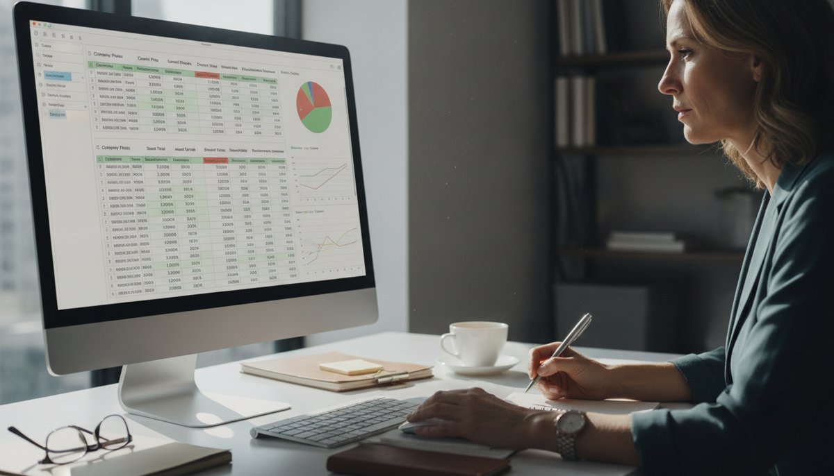 investisseur analysant un portefeuille d actions a dividendes sur ecran