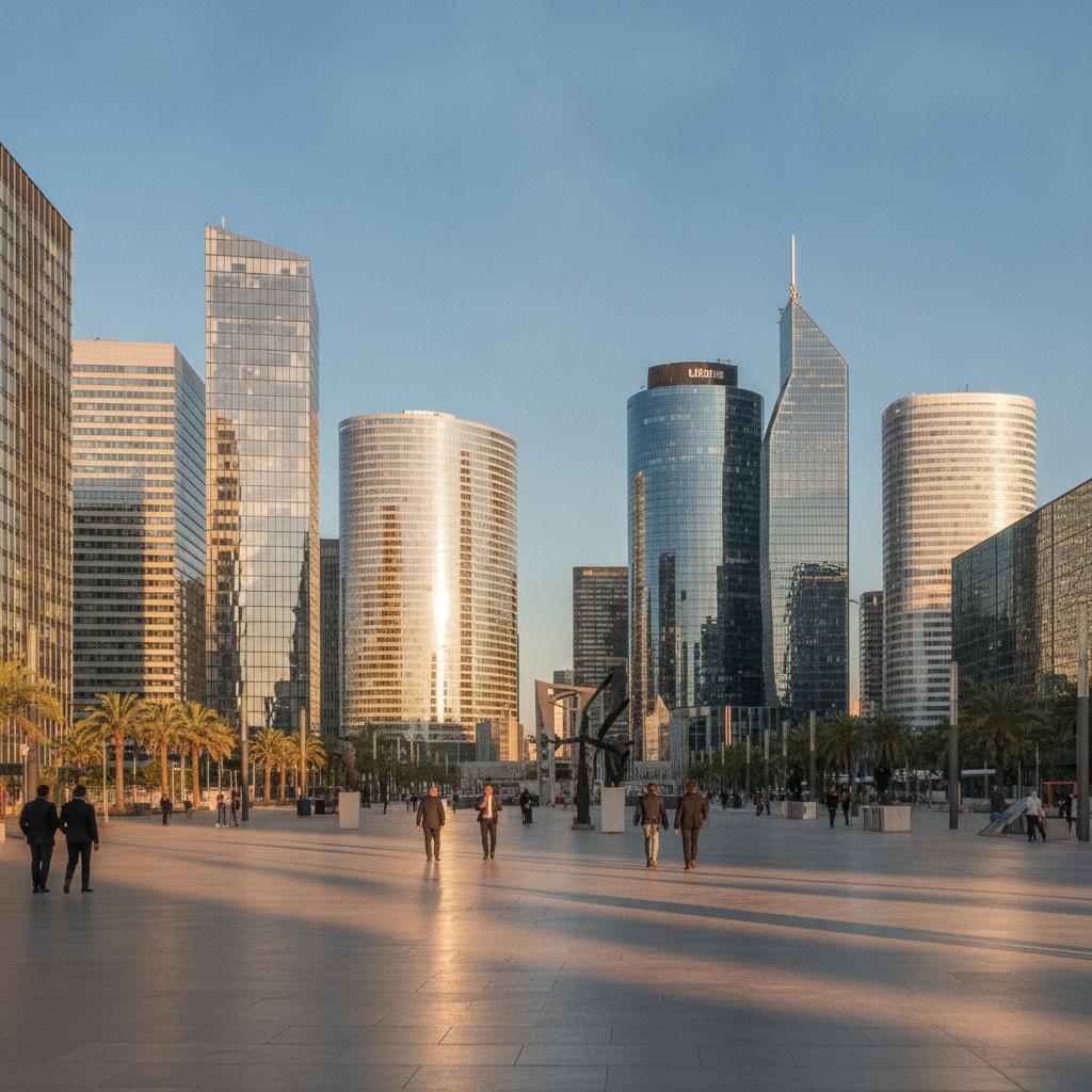 Quartier de La Défense, symbole des marchés actions français